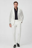 Black Notch Lapel Single Breasted Men's Jacket with Pcokets
