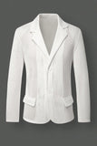 Black Notch Lapel Single Breasted Men's Jacket with Pcokets