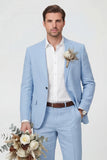 Notch Lapel Beige One Button 2 Piece Men's Wedding Suits with Pockets