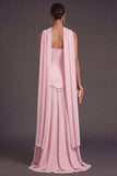 Black A Line Neck Scarf Strapless Long Bridesmaid Dress