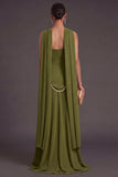 Black A Line Neck Scarf Strapless Long Bridesmaid Dress