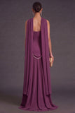 Black A Line Neck Scarf Strapless Long Bridesmaid Dress