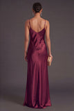 Black Mermaid Spaghetti Straps Long Bridesmaid Dress