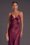 Black Mermaid Spaghetti Straps Long Bridesmaid Dress