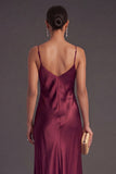Black Mermaid Spaghetti Straps Long Bridesmaid Dress