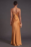 Black Mermaid Spaghetti Straps Long Bridesmaid Dress