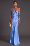 Black Mermaid Spaghetti Straps Long Bridesmaid Dress