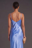 Black Mermaid Spaghetti Straps Long Bridesmaid Dress