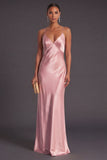 Black Mermaid Spaghetti Straps Long Bridesmaid Dress