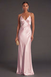 Black Mermaid Spaghetti Straps Long Bridesmaid Dress