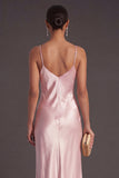 Black Mermaid Spaghetti Straps Long Bridesmaid Dress