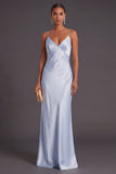 Black Mermaid Spaghetti Straps Long Bridesmaid Dress