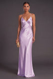 Black Mermaid Spaghetti Straps Long Bridesmaid Dress