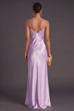 Black Mermaid Spaghetti Straps Long Bridesmaid Dress