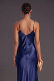 Black Mermaid Spaghetti Straps Long Bridesmaid Dress