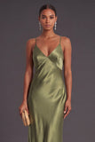 Black Mermaid Spaghetti Straps Long Bridesmaid Dress