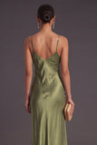 Black Mermaid Spaghetti Straps Long Bridesmaid Dress