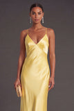 Black Mermaid Spaghetti Straps Long Bridesmaid Dress