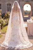 White Red Flower Corset Sweetheart Sweep Train Wedding Dress