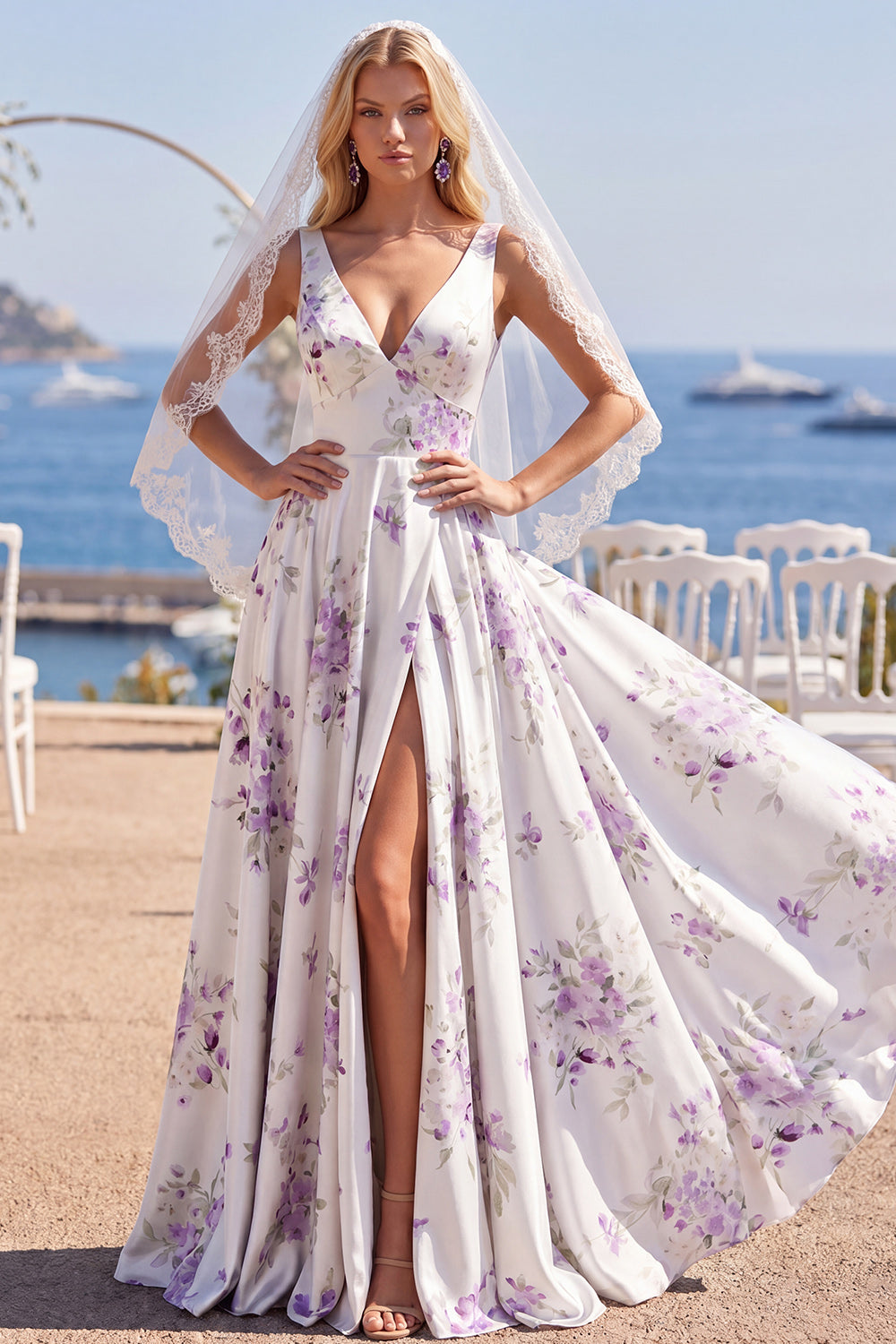 white and purple wedding dress uk Wedding Gown White Purple Ombre Dress A Purple Ombre And Floral Wedding Dress Love My Dress