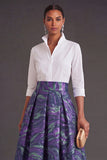 Black Red Floral Collar Neck Jacquard Long Wedding Guest Dress