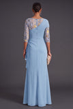 Mermaid Green Floral Embroidered Long Wedding Guest Dress