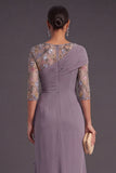 Mermaid Green Floral Embroidered Long Wedding Guest Dress