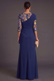 Mermaid Green Floral Embroidered Long Wedding Guest Dress