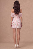 Bodycon Off the Shoulder Floral Little White Dress