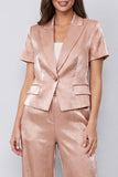 Single Breasted Dusty Rose Peak Lapel 2 Piece Business Suits