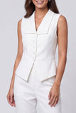 Ivory Shawl Lapel 2 Piece Slim Fit Business Suits with Buttons