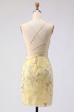 Corset Pink Floral Sparkly Sequined Short Cocktail Dress
