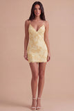 Fuchsia Floral Bodycon Short Cocktail Party Dress