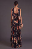 Black Floral Sweetheart Mermaid Long Formal Dress