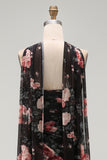 Black Floral Sweetheart Mermaid Long Formal Dress