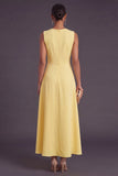 Hot Pink Floral Boat Neck A Line Long Wedding Guest Dress