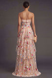 Corset Floral A Line High Low Wedding Guest Dress
