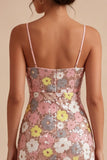 Spaghetti Straps Pink Sparkly Sequined Short Cocktail Dress
