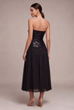 Sweetheart Black Sparkly A Ling Long Formal Dress