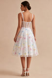A Line Corset Thick Straps Little White Dress