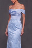 White Appliqued Floral Satin Long Wedding Reception Dress