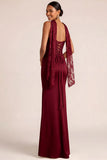White Mermaid Maxi Corset Satin Basque Waist Wedding Reception Dress with Lace