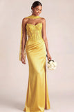 White Mermaid Maxi Corset Satin Basque Waist Wedding Reception Dress with Lace