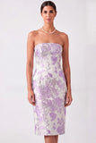 Black Floral Sheath 2 Piece Midi Work Dress with Jacket