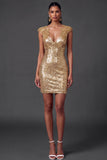 Bodycon Sequined Black Sparkly Short Homecoming Dress with Beading