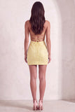 Sparkly Beaded Pink Bodycon Spaghetti Straps Short Cocktail Dress