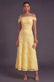 Green Sparkly Floral Off the Shoulder Mermaid Long Wedding Guest Dress with Beading