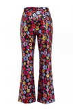 Single Breasted Black Floral 2 Piece Peak Lapel Business Suits with Pockets