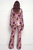 Single Breasted Black Floral 2 Piece Peak Lapel Business Suits with Pockets