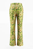 Single Breasted Blue Notched Lapel 2 Piece Floral  Business Suits with Pockets